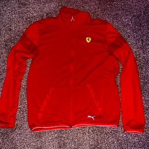 Puma Ferrari Racing Track Jacket Red Zip Up